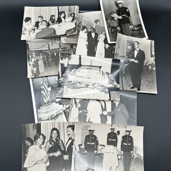 Lot of 19 Marine Corps Photographs 205th Birthday Cameroon 1980 Party Military - Picture 1 of 6